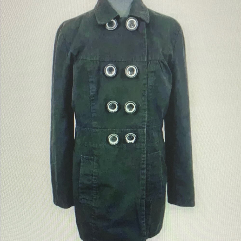 Women's Black Double-Breasted Coat